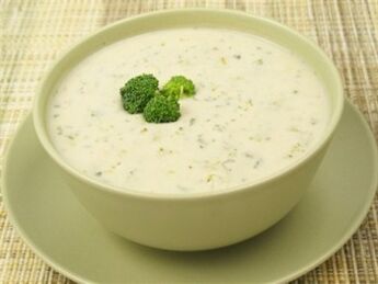 sopa de crema para bebida dietética